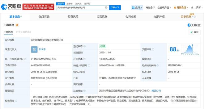 榮耀新動(dòng)作 1億元成立智慧科技開發(fā)公司，加碼軟硬件布局